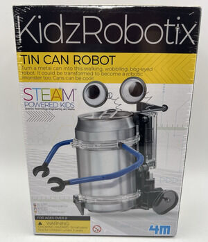 KidzRobotix Tin Can Robot STEM Science Kit 4M Educational Toy Sealed New